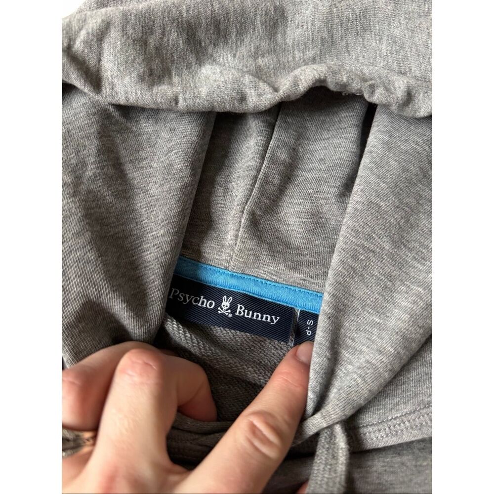 Psycho Bunny Hoodie Porter Popover Heather Gray Small - Picture 5 of 10